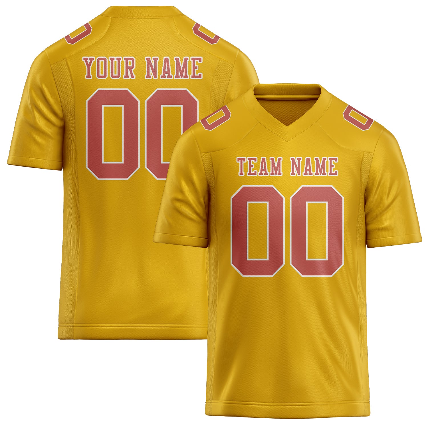 Maßgeschneidertes Professionelles Gold Kupferrose Rugbytrikot