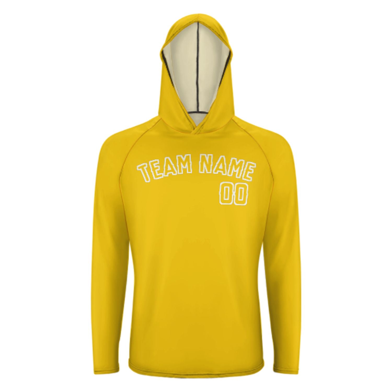 Maßgeschneidertes Gold Gold UV-Hoodie