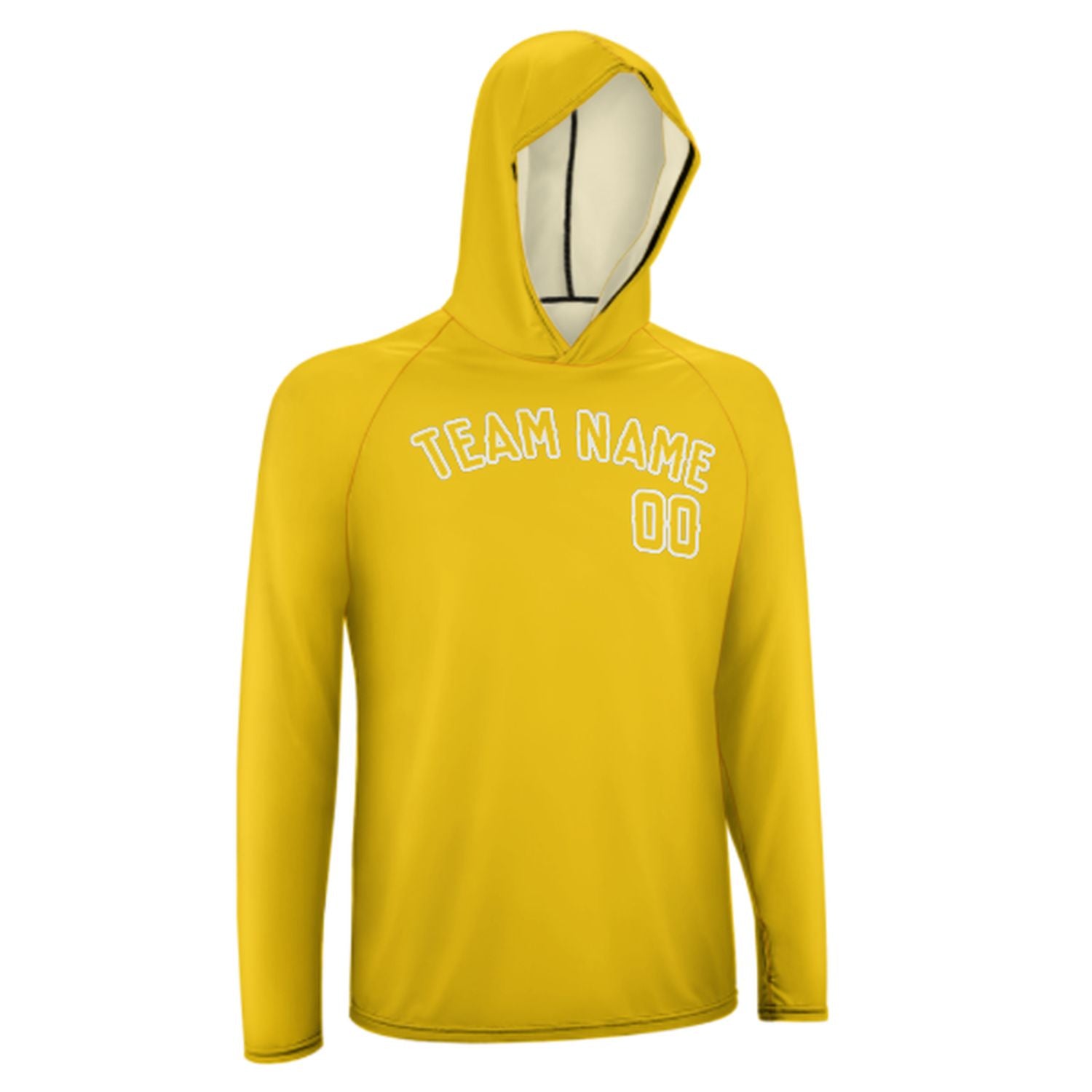 Maßgeschneidertes Gold Gold UV-Hoodie