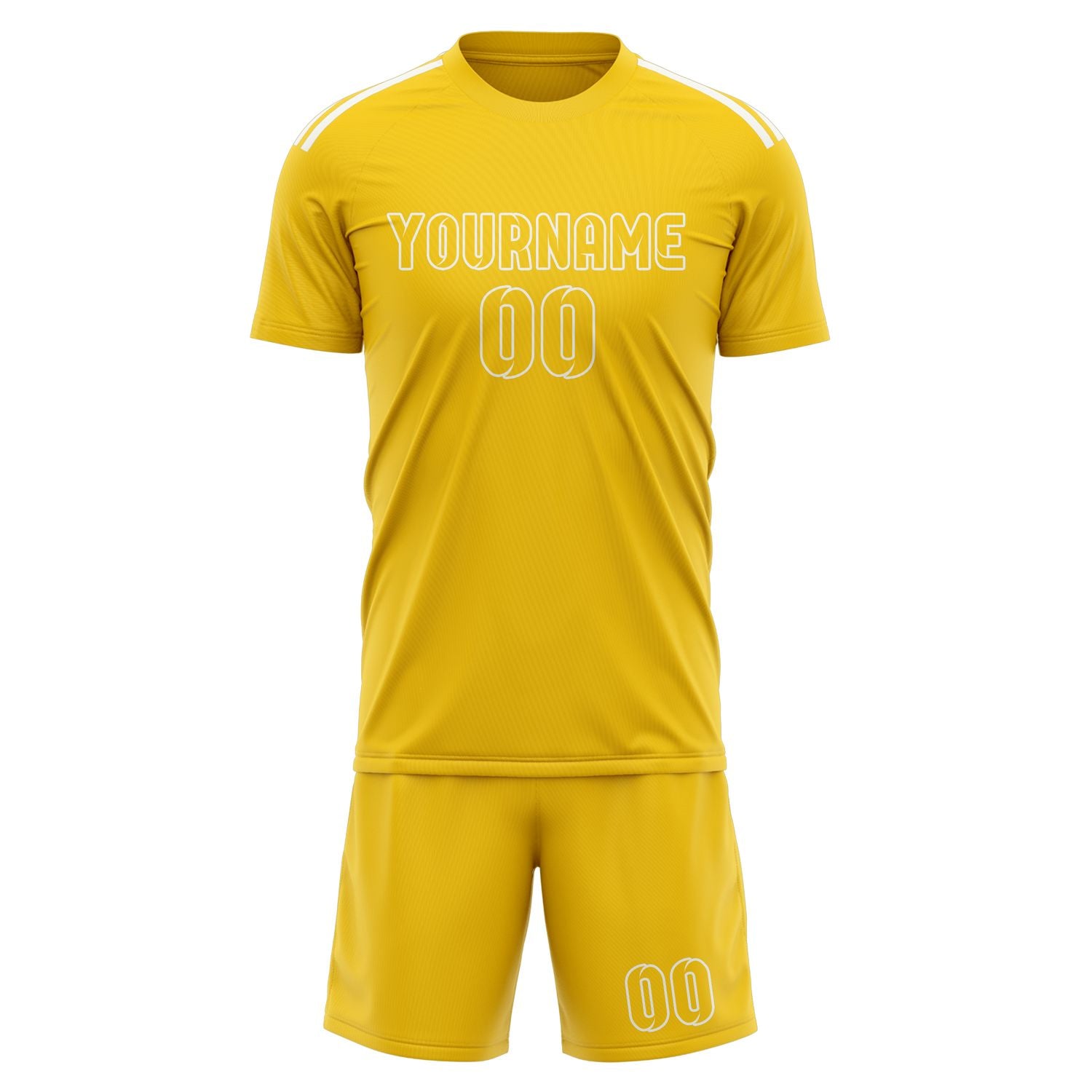 Maßgeschneidertes Professionelles Gold Gold Fußballtrikot-Set