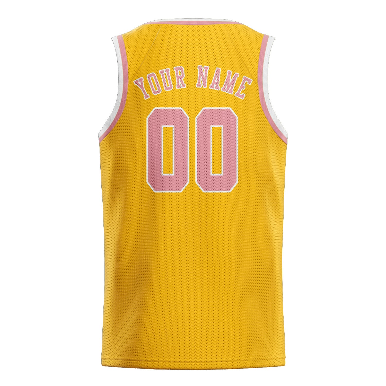 Benutzerdefiniertes Professionelles Gold Rosa Basketballtrikot