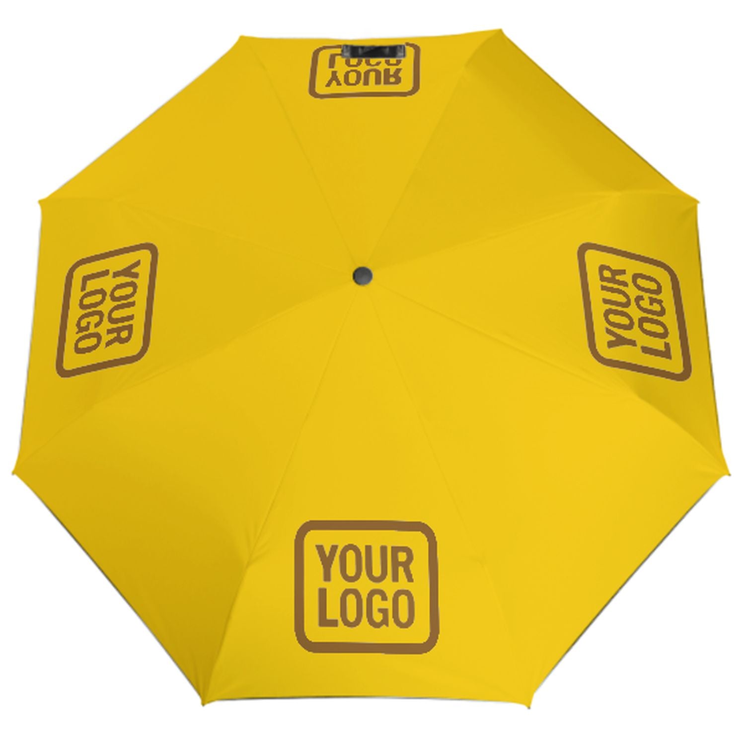 Maßgeschneidertes Gold Khaki Automatik-Regenschirm