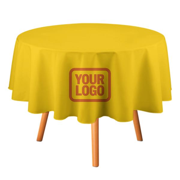 Maßgeschneidertes Gold Orange Runde Tischdecke