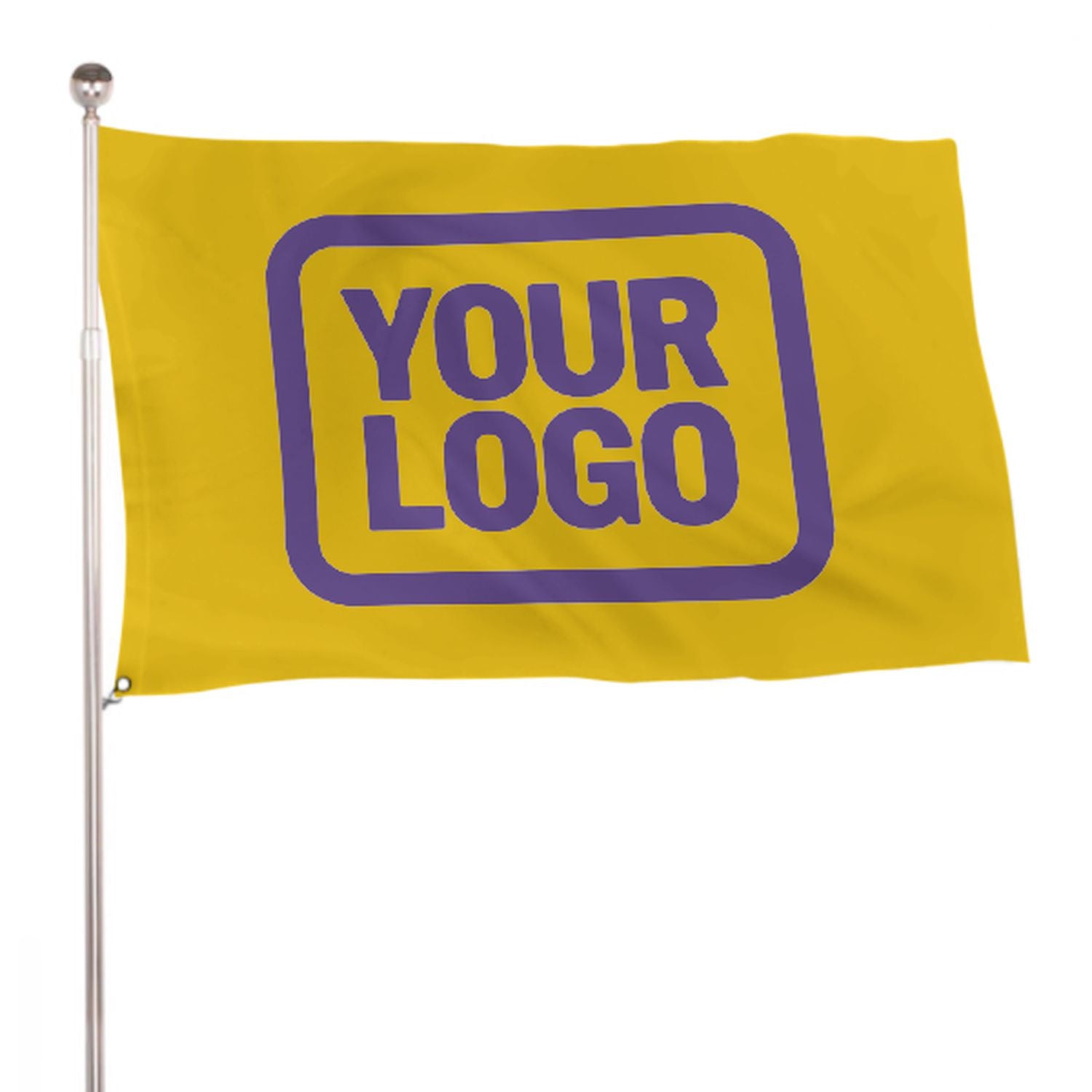Maßgeschneidertes Gold Lavendel Flagge