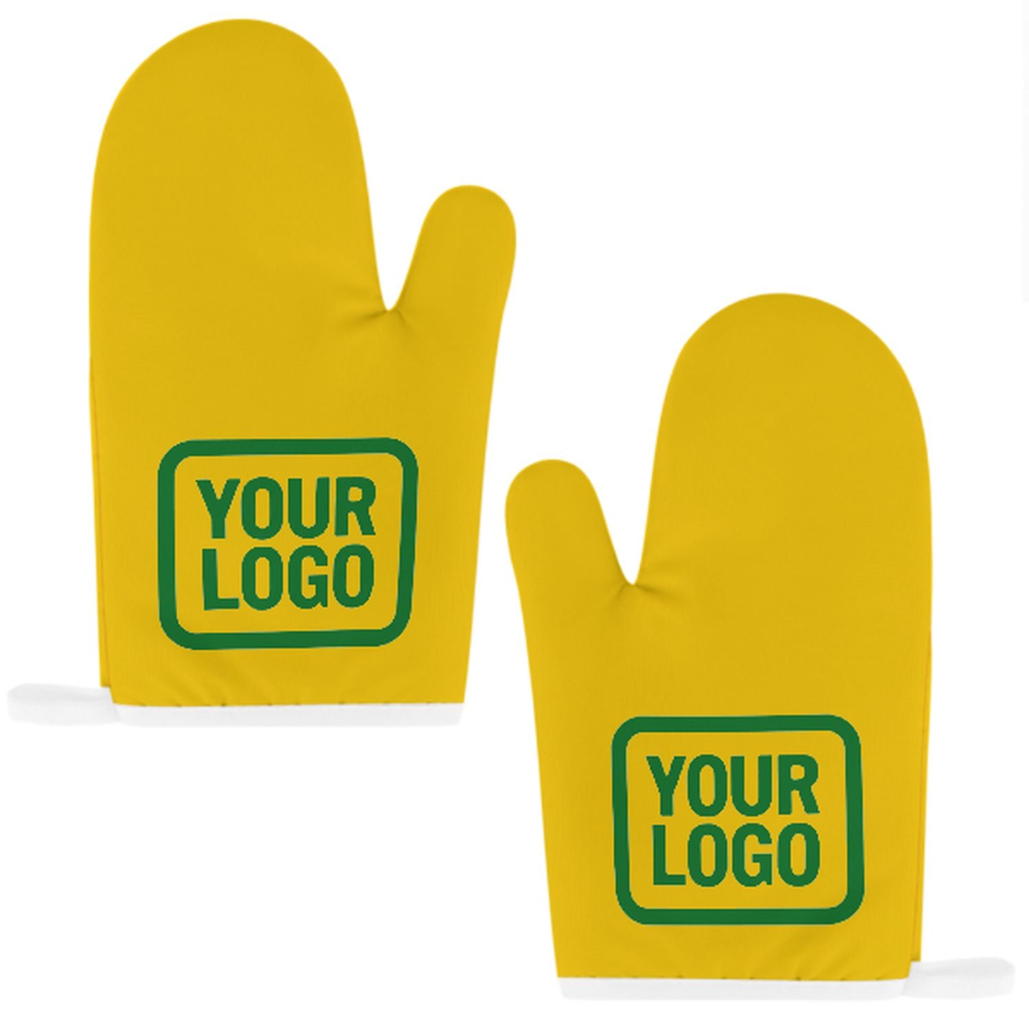 Maßgeschneidertes Gold  Smaragdgrün Topfhandschuh Set – 2-teilig
