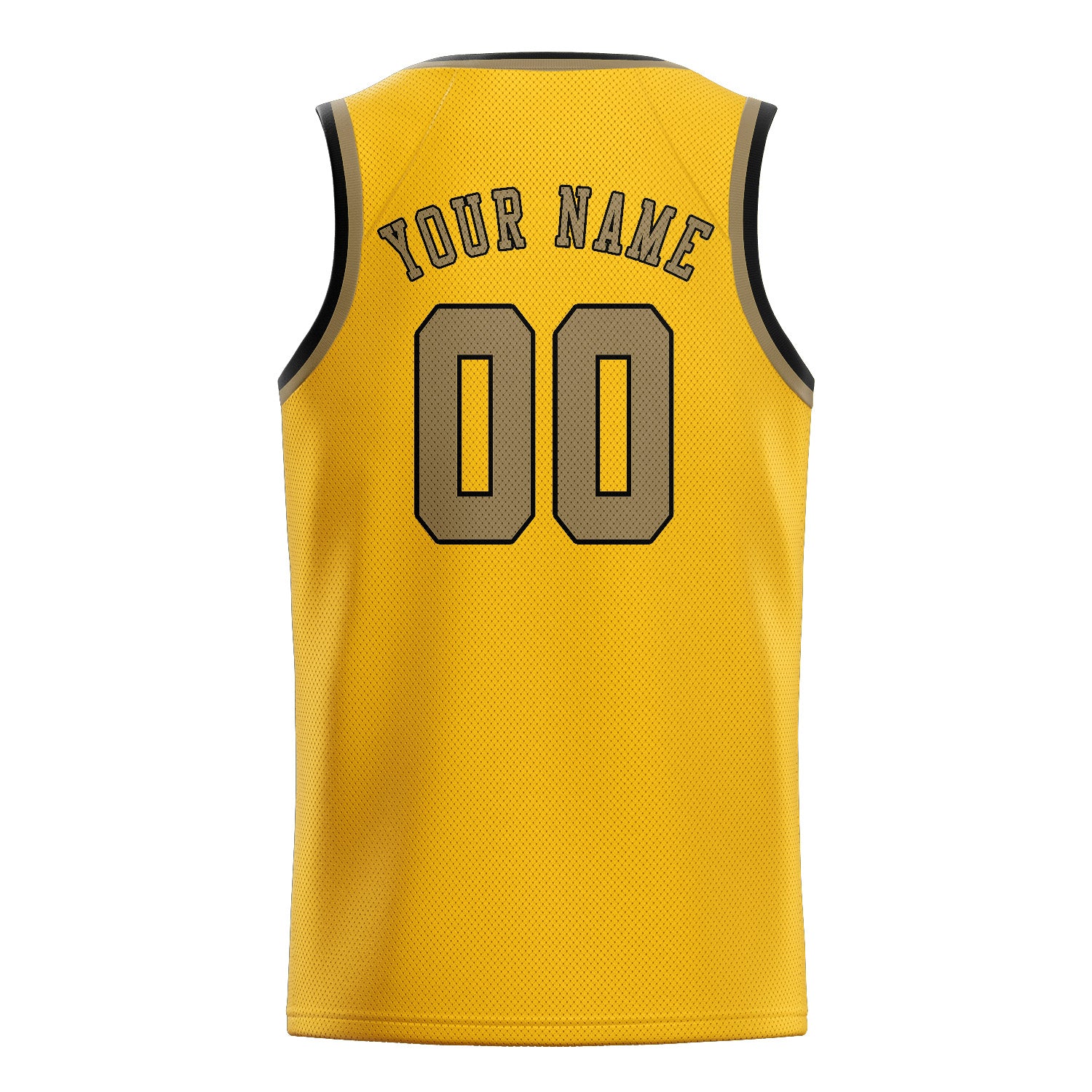 Benutzerdefiniertes Professionelles Gold Hellkhaki Basketballtrikot