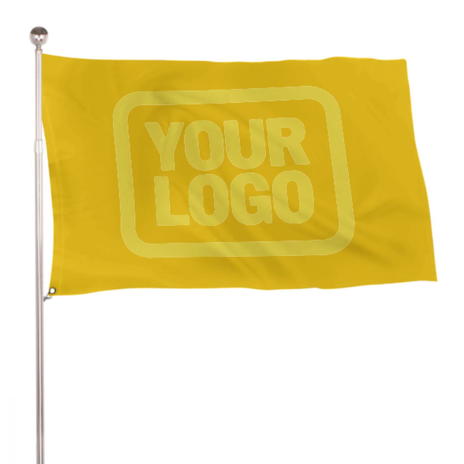 Maßgeschneidertes Gold Blassgelb Flagge