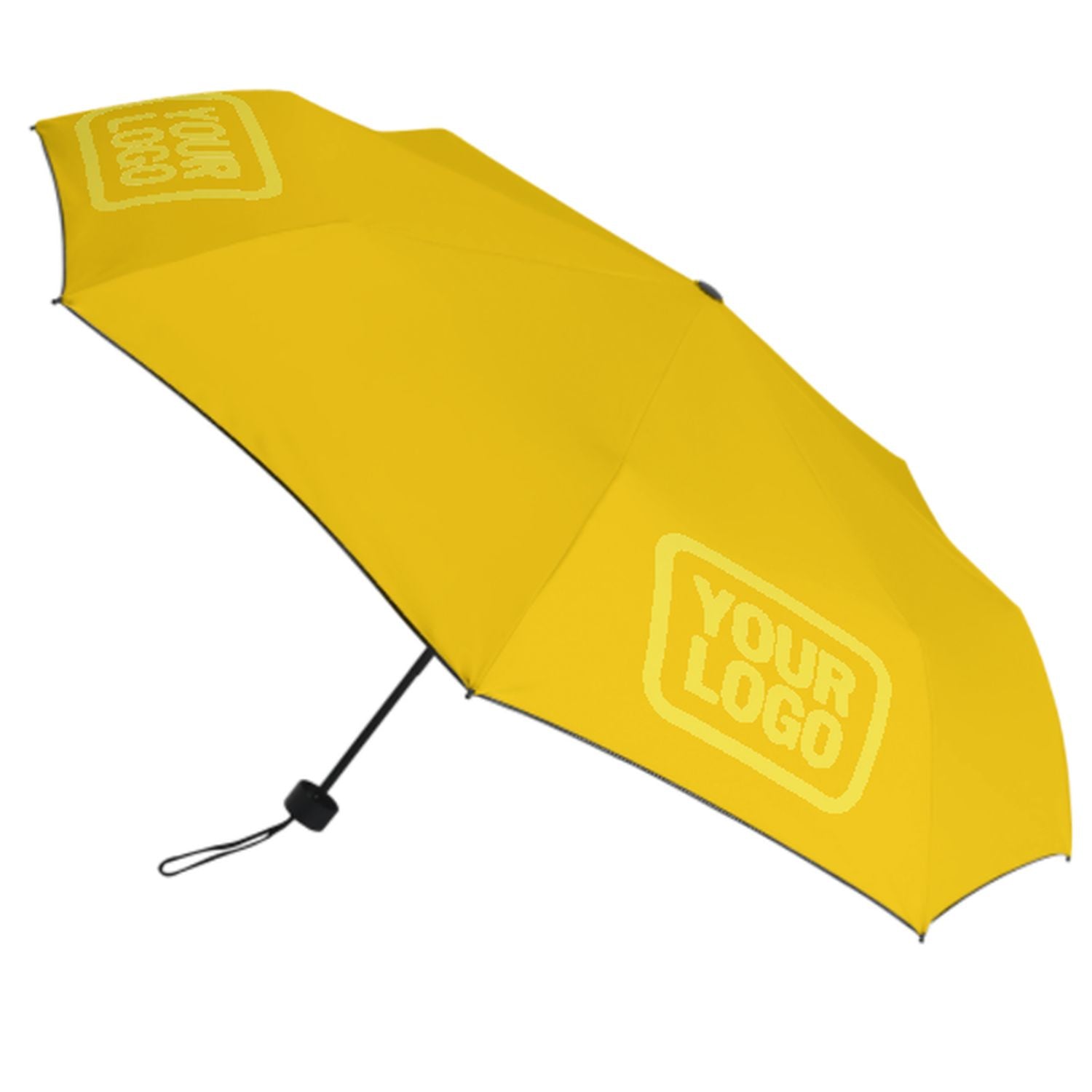Maßgeschneidertes Gold Blassgelb Automatik-Regenschirm