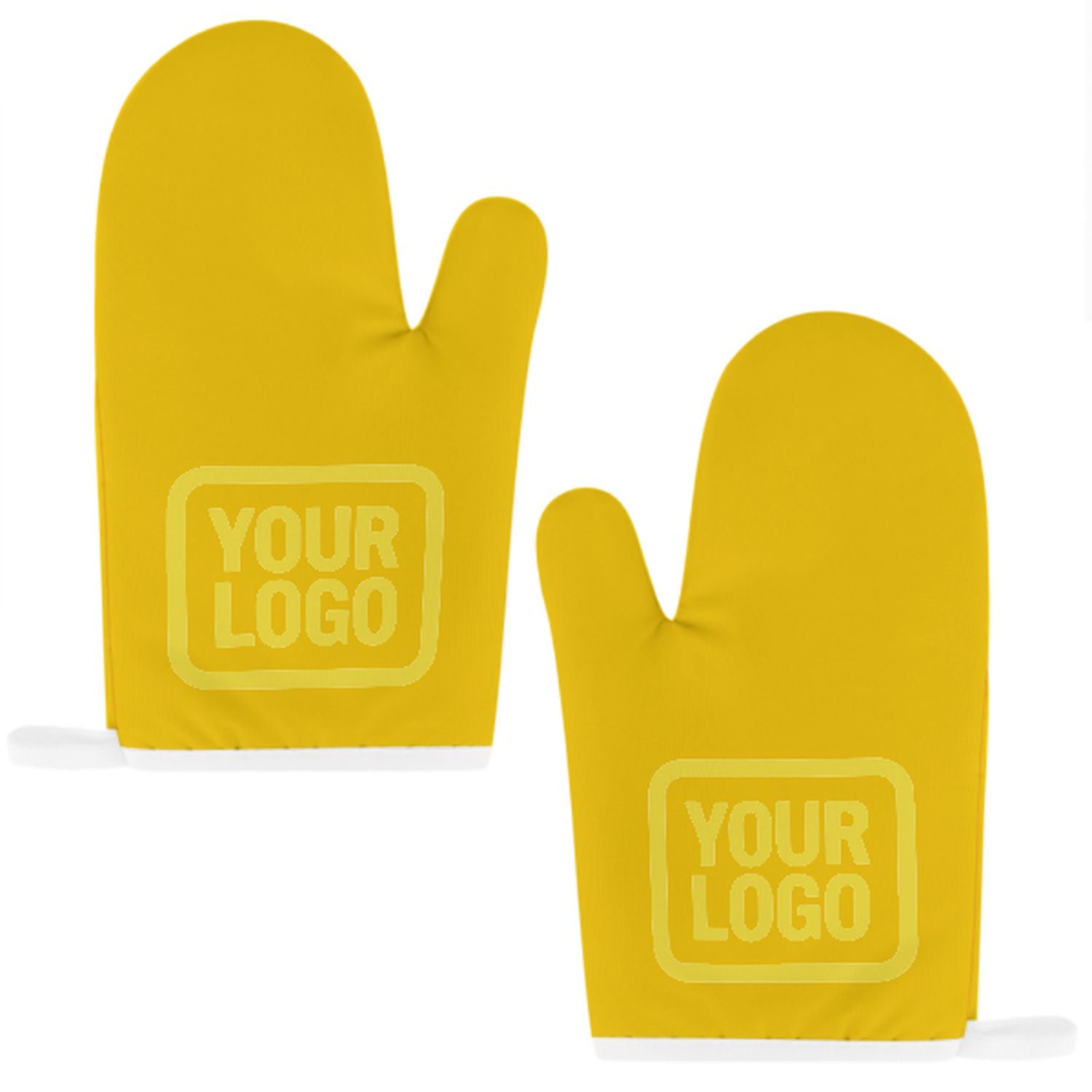 Maßgeschneidertes Gold  Blassgelb Topfhandschuh Set – 2-teilig