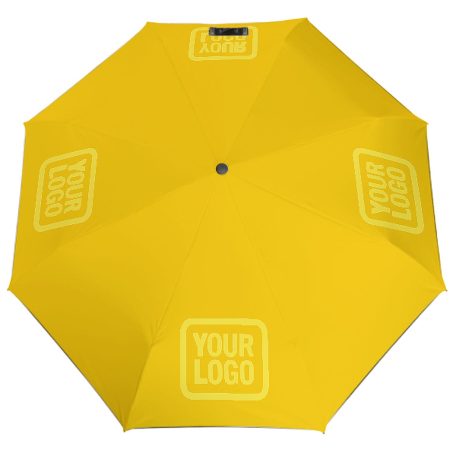 Maßgeschneidertes Gold Blassgelb Automatik-Regenschirm
