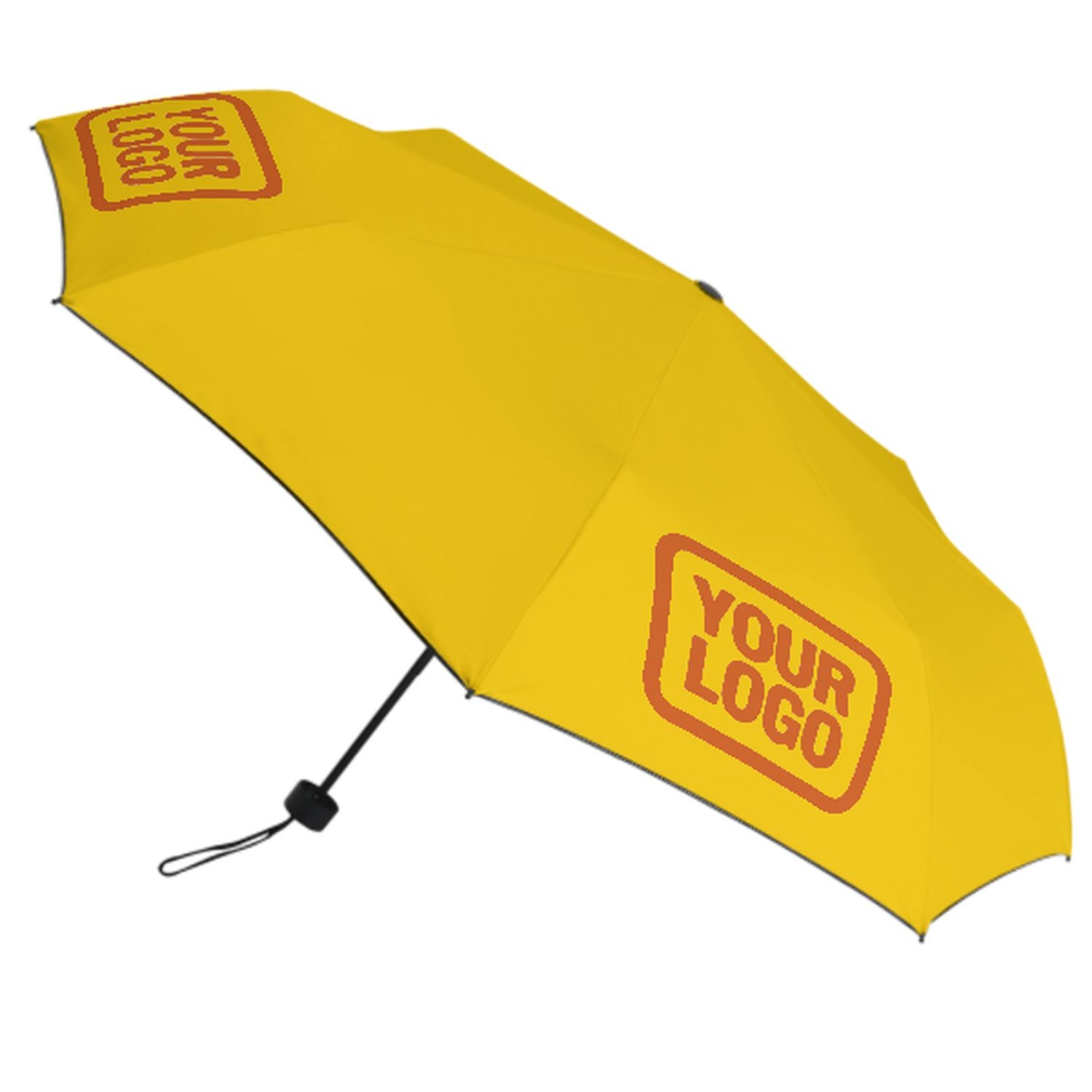 Maßgeschneidertes Gold Orange Automatik-Regenschirm