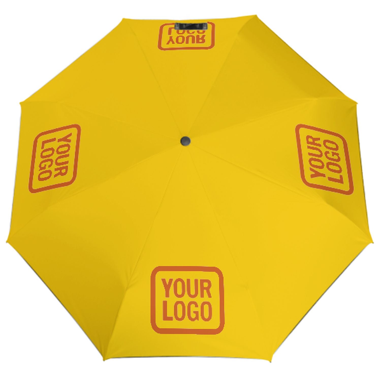 Maßgeschneidertes Gold Orange Automatik-Regenschirm