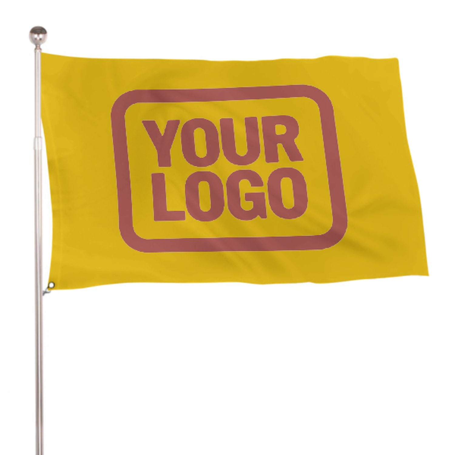 Maßgeschneidertes Gold Kupferrose Flagge