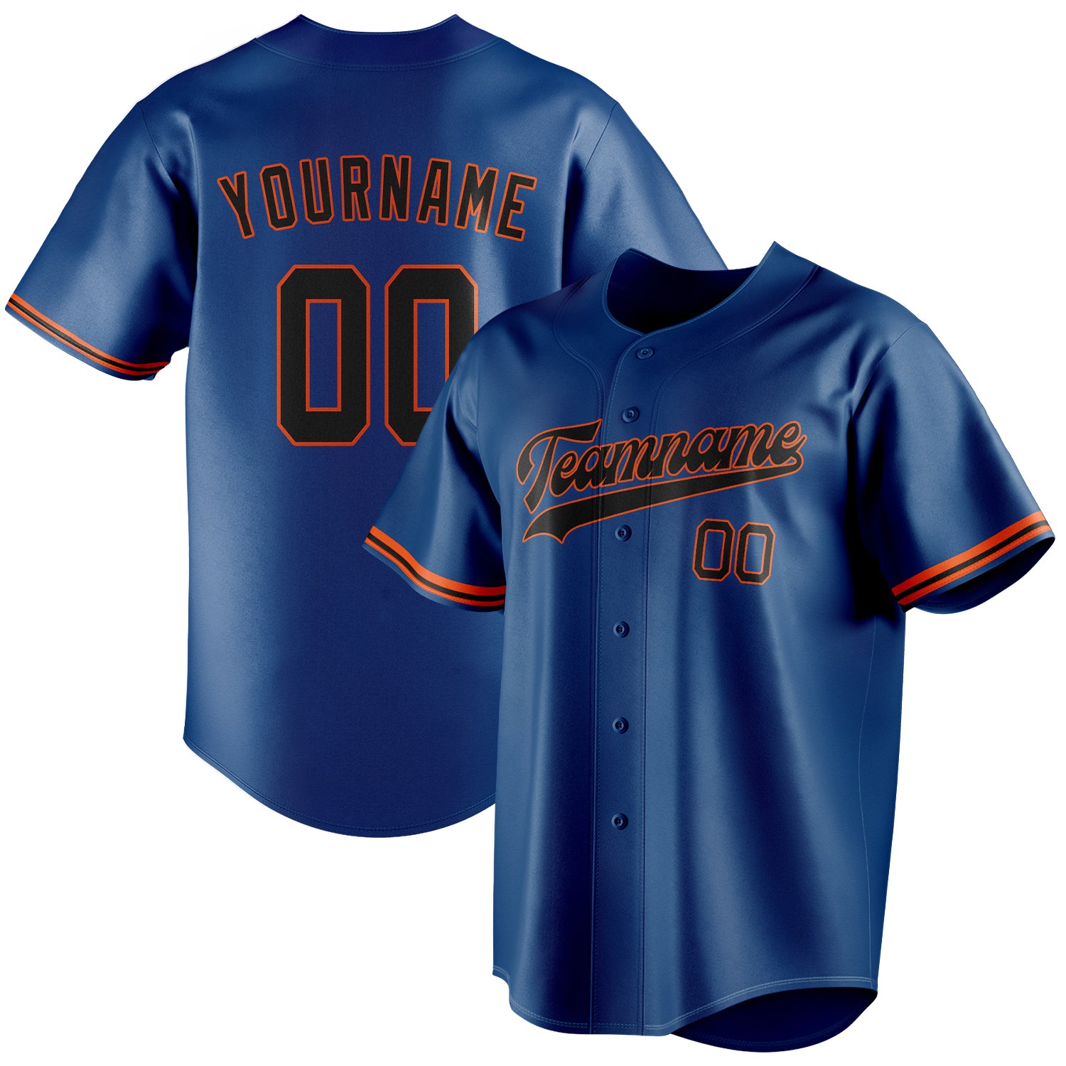Benutzerdefiniertes Professionelles Blau Schwarz Baseballtrikot BB01240528WY056