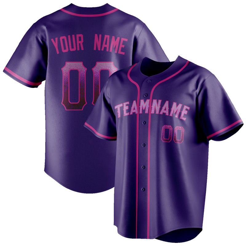 Benutzerdefiniertes Professionelles Lila Rosa Baseballtrikot BB01240530JZ246
