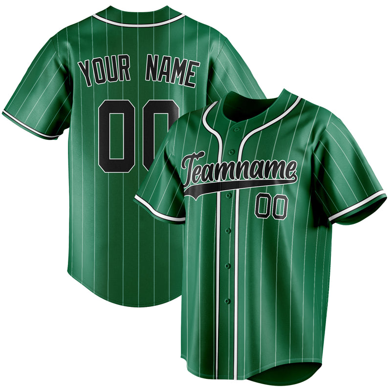Benutzerdefiniertes Professionelles Kelly Grün Schwarz Baseballtrikot BB01240530WX230