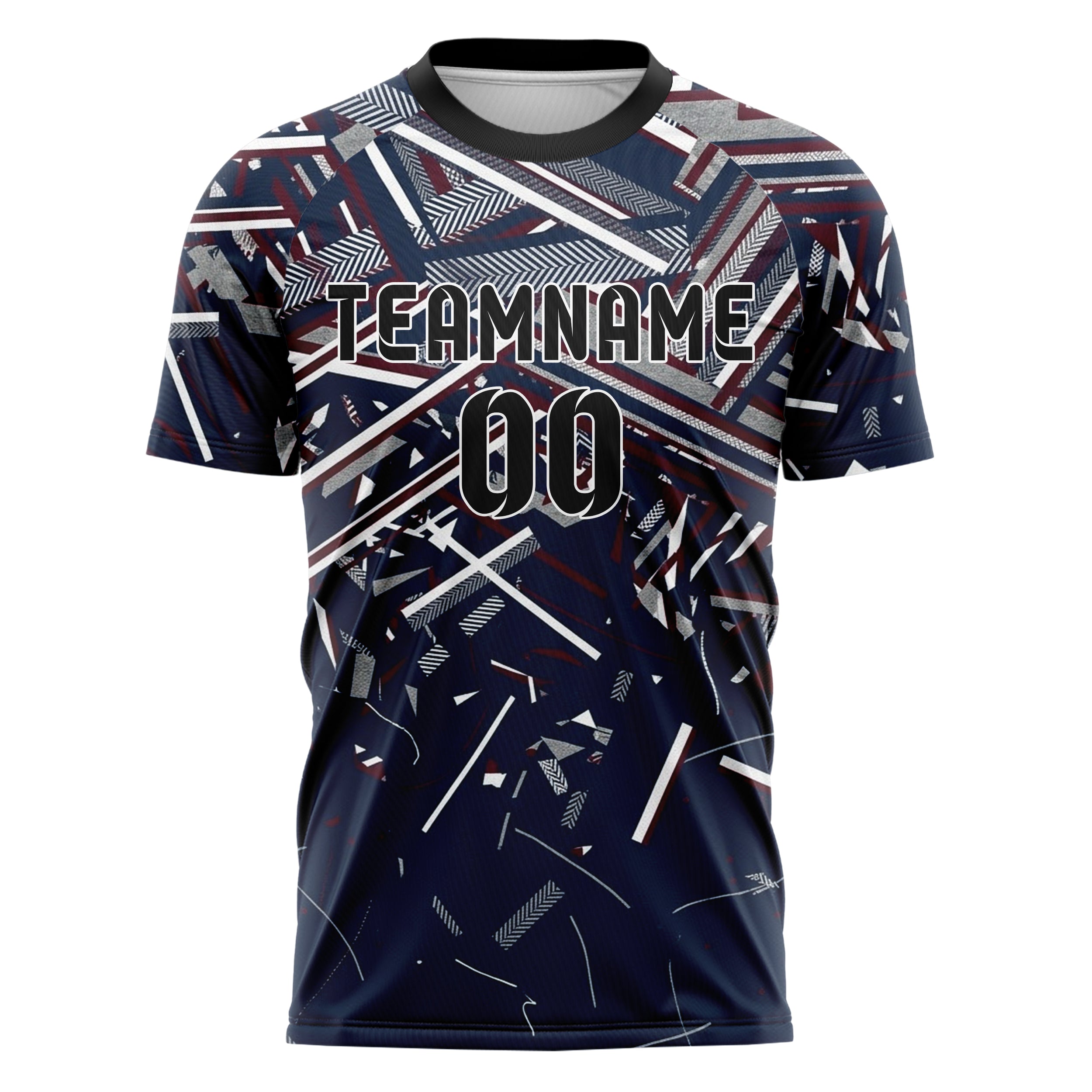 Marineblau Weiß Kastanienbraun Grau College Streifen Heritage individuelles Fußballtrikot