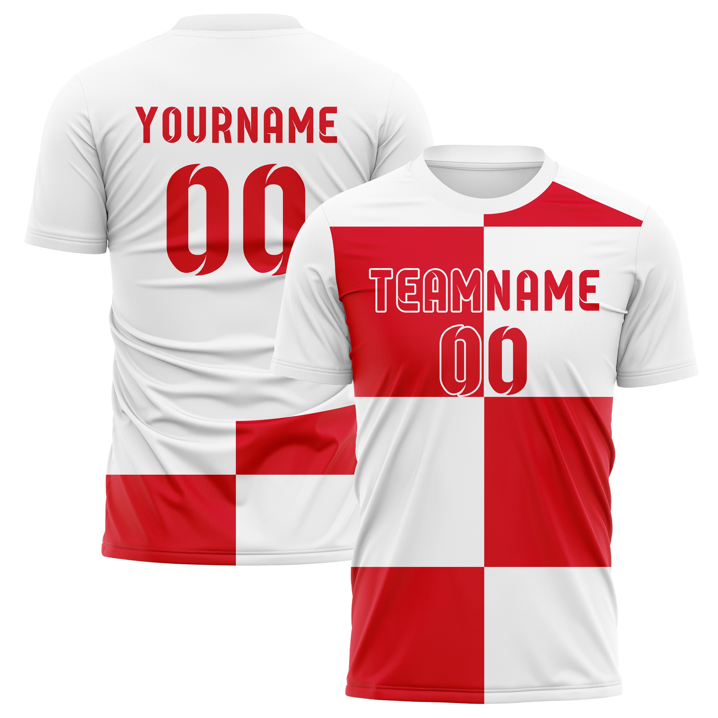 Hrvatska kućni nogometni dres u stilu sa željenim imenom, brojem i logotipom
