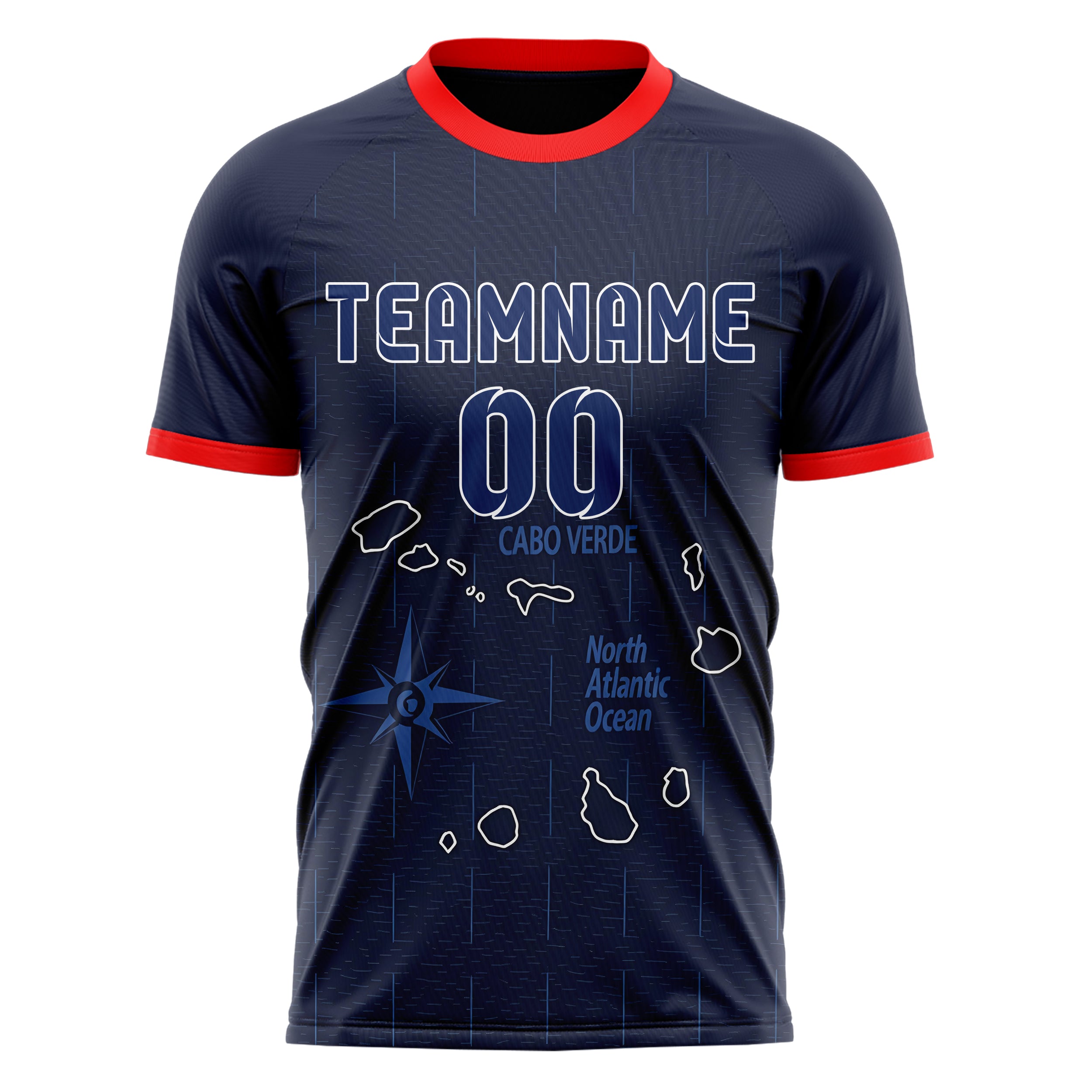 Kap Verde Fußballtrikot im Heim-Look – personalisierbarer Name, Nummer & Logo