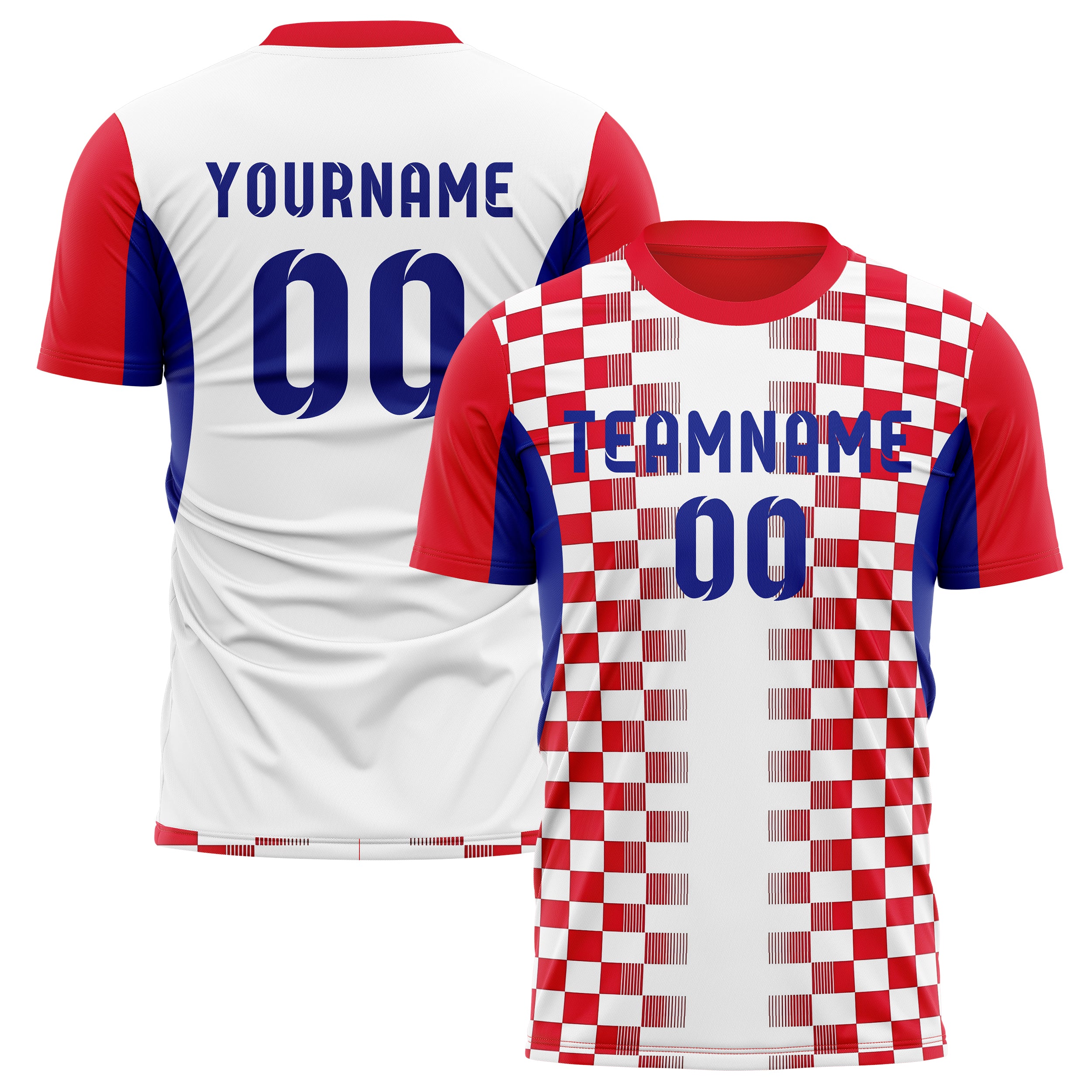 Kroatien Fußballtrikot im Heim-Look – personalisierbarer Name, Nummer & Logo
