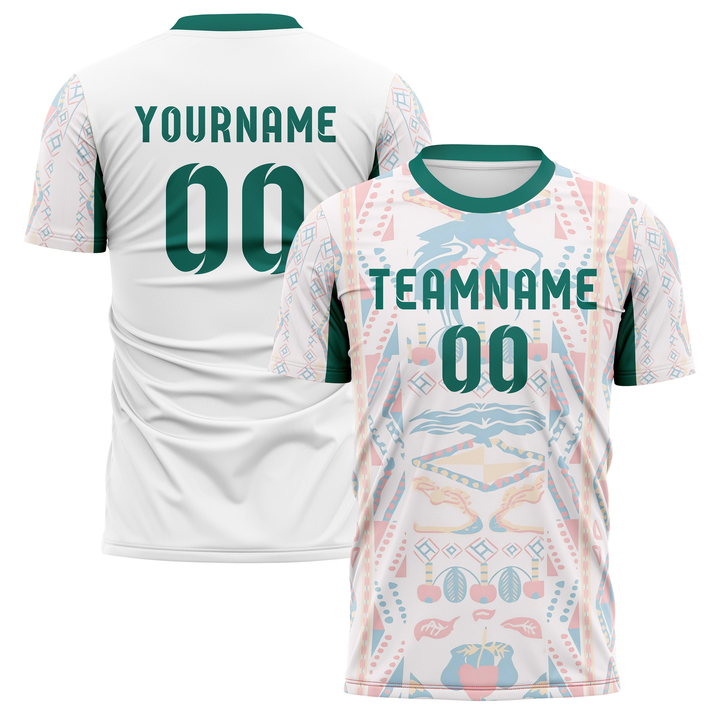 Senegal Fußballtrikot im Heim-Look – personalisierbarer Name, Nummer & Logo