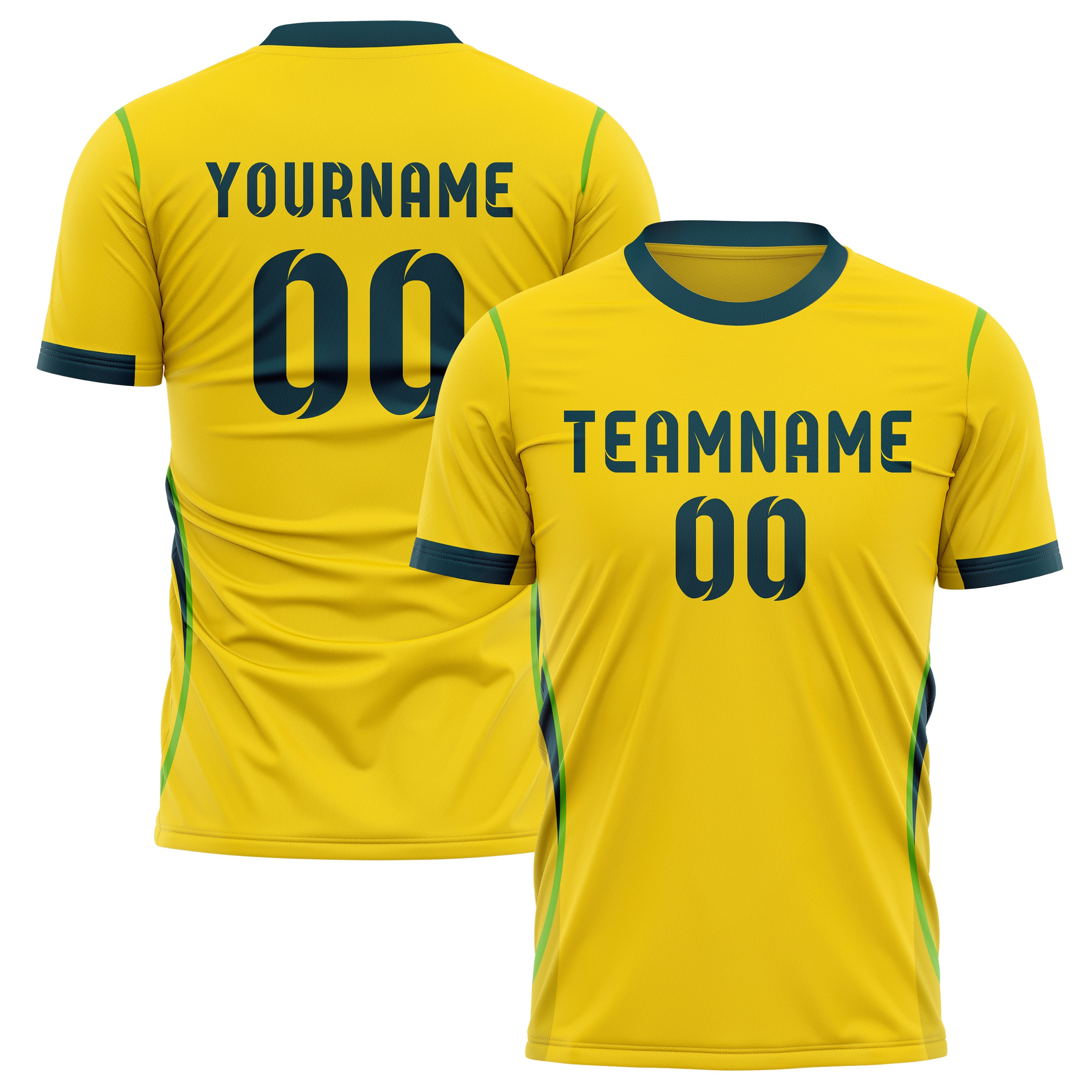 Brasilien Fußballtrikot im Heim-Look – personalisierbarer Name, Nummer & Logo