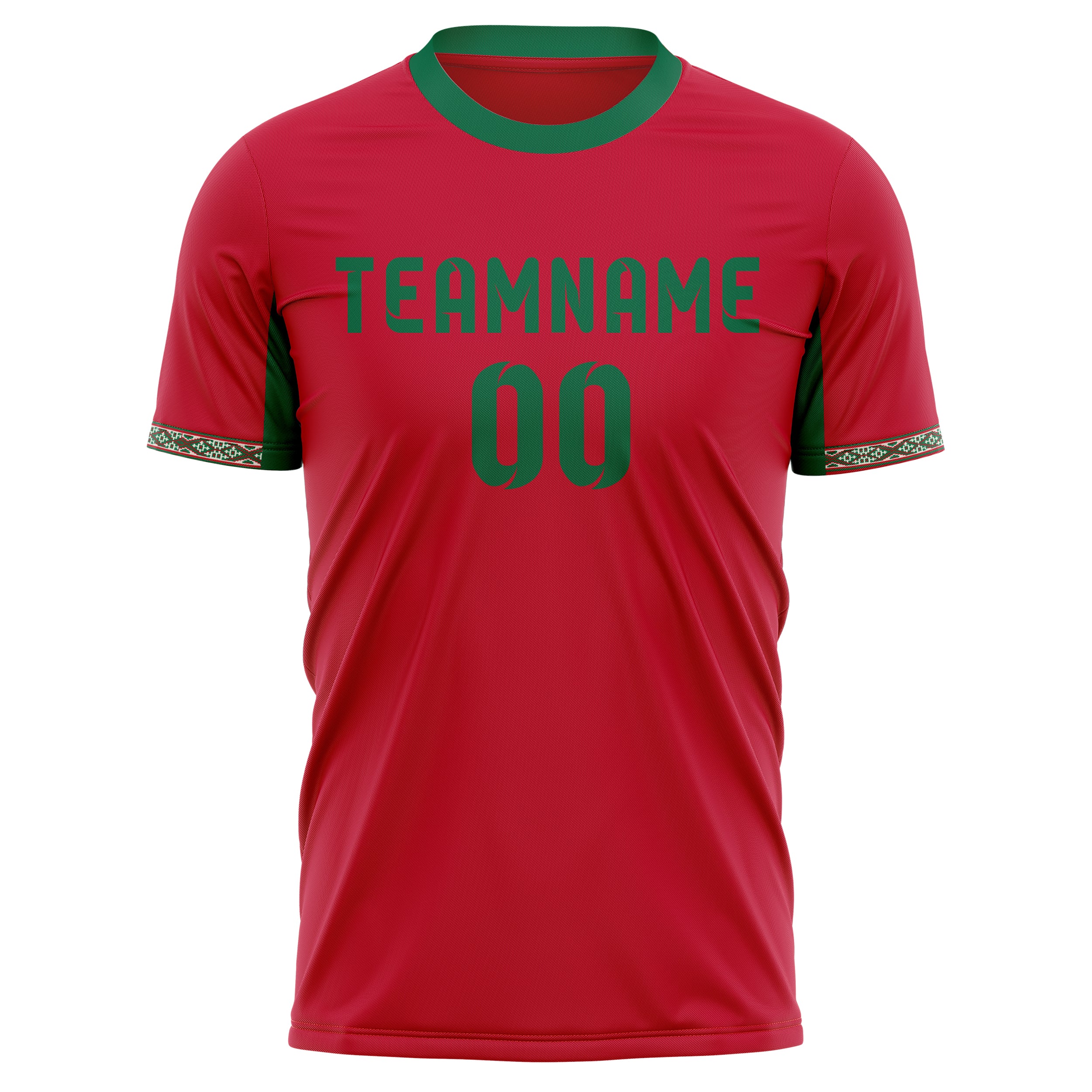 Marokko Fußballtrikot im Heim-Look – personalisierbarer Name, Nummer & Logo