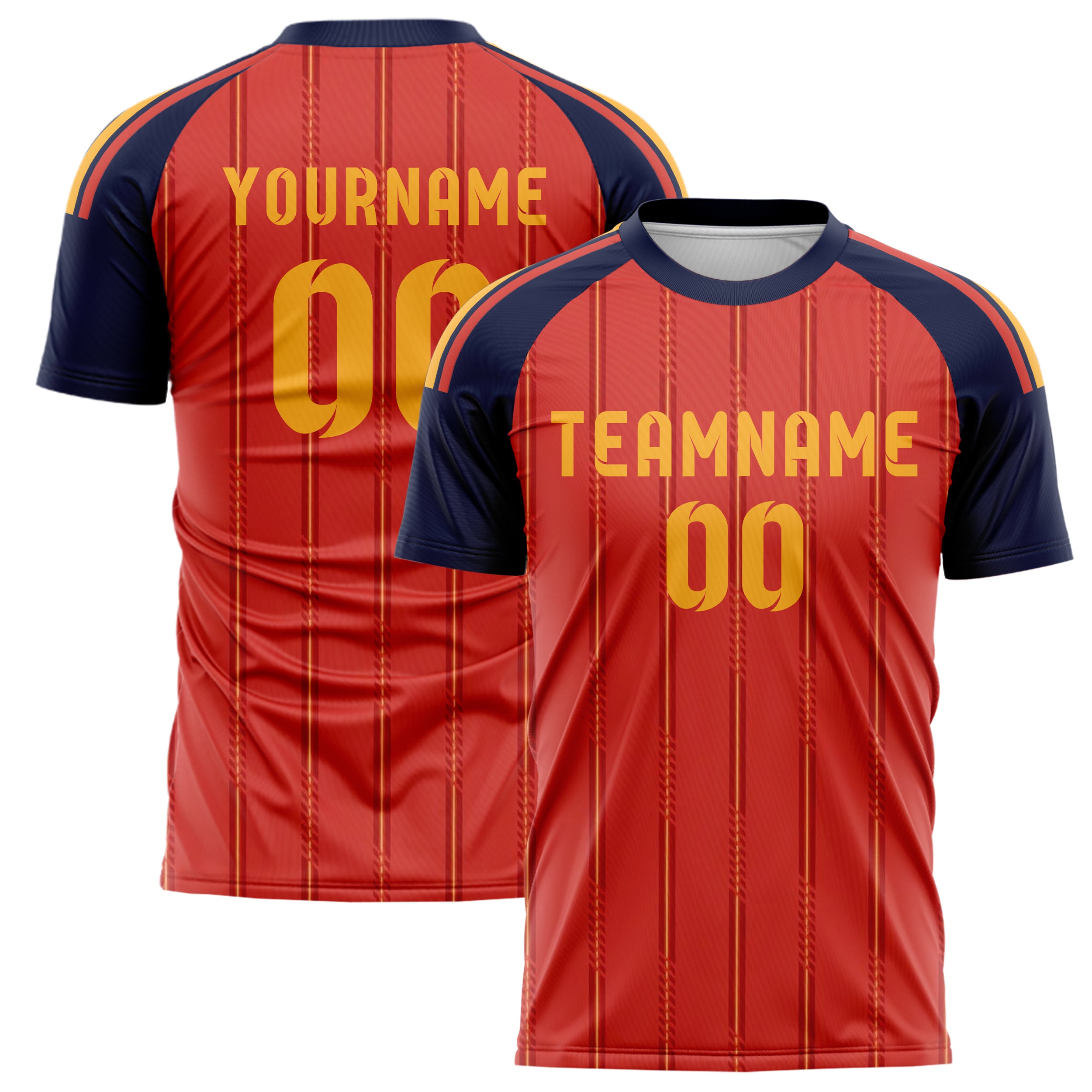 Spanien Fußballtrikot im Heim-Look – personalisierbarer Name, Nummer & Logo