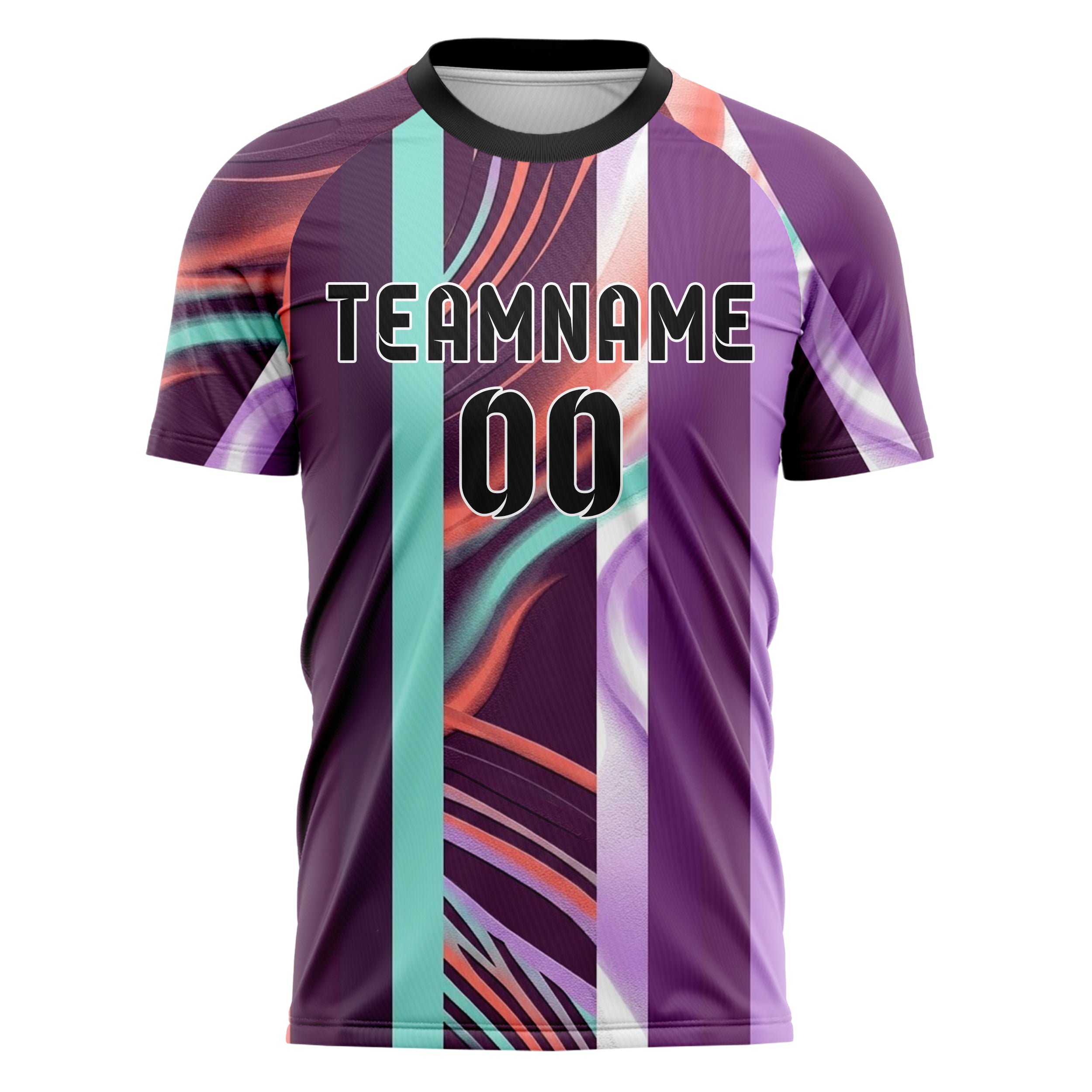 Pflaume Koralle Aqua Flieder Weiß Prisma Rauch Drift individuelles Fußballtrikot