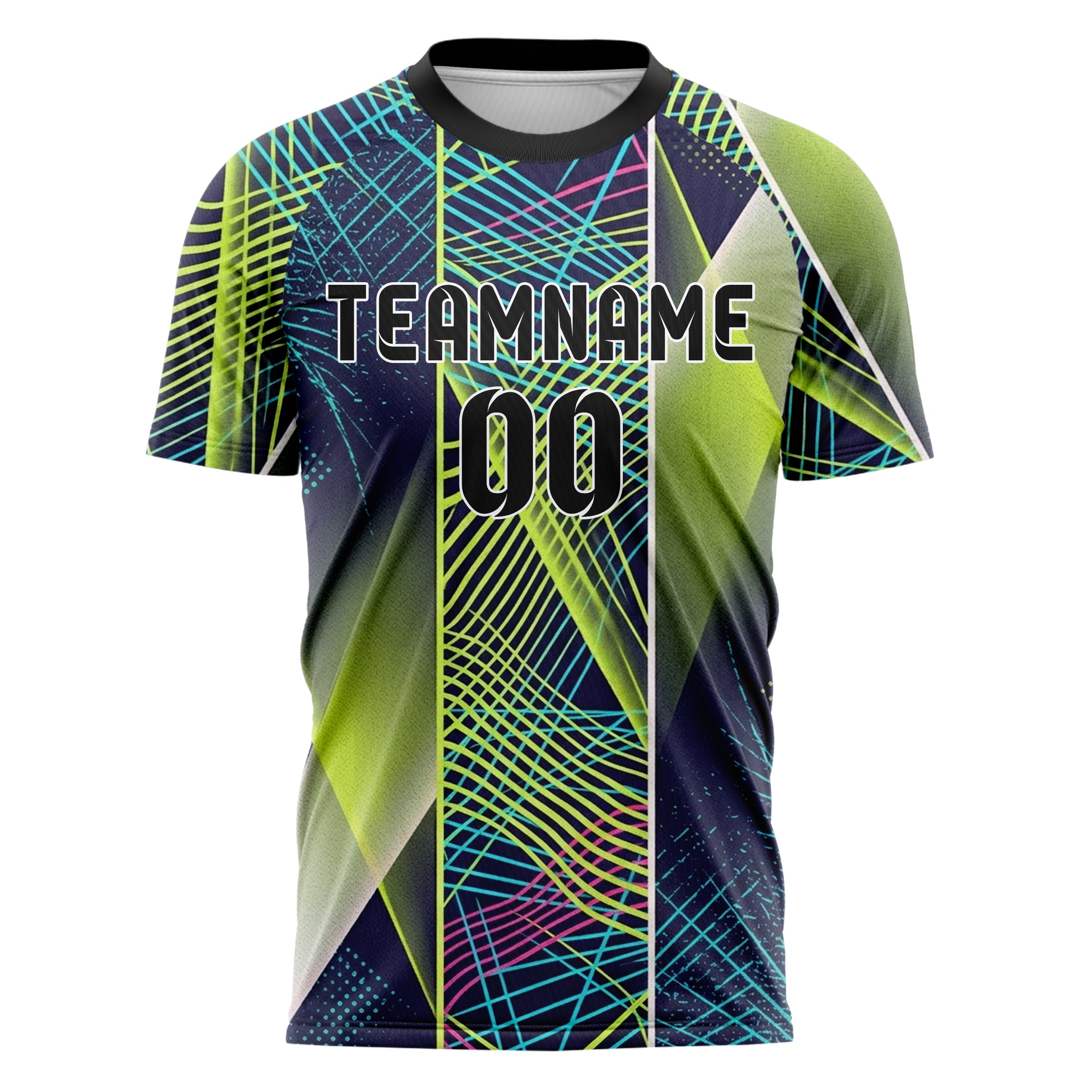 Indigo Acid Lime Cyan Pink Weiß Laser Fog Raster Arena individuelles Fußballtrikot