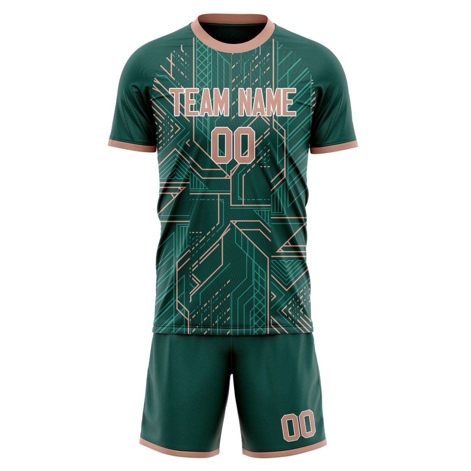 Kit da football tecnico professionale personalizzato Kelly Green Pink
