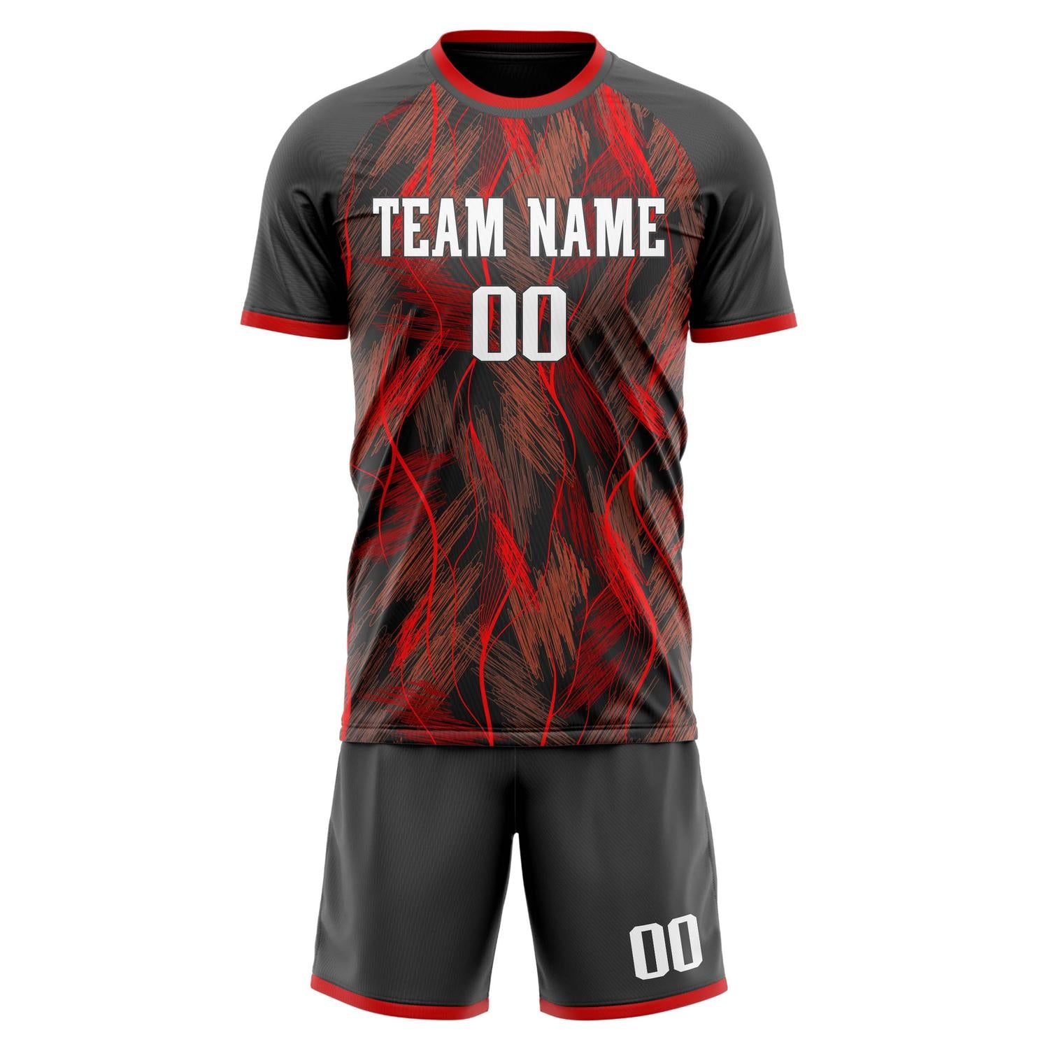 Set di maglie da football personalizzate dei Red Flames, colore nero e professionale
