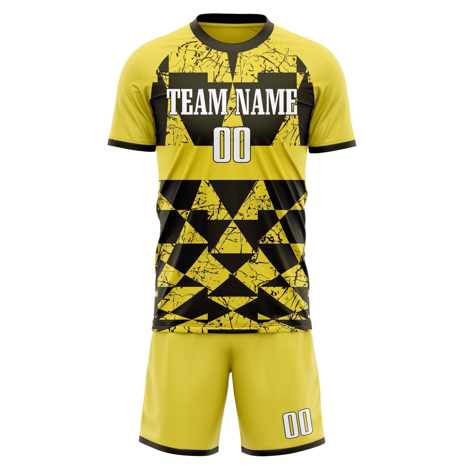 Set di maglie da football personalizzate con triangolo nero e oro professionale