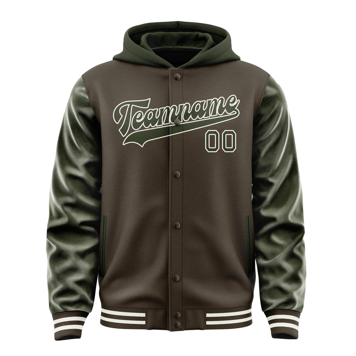 Maßgeschneidertes Braun Dunkles Oliv Jacke
