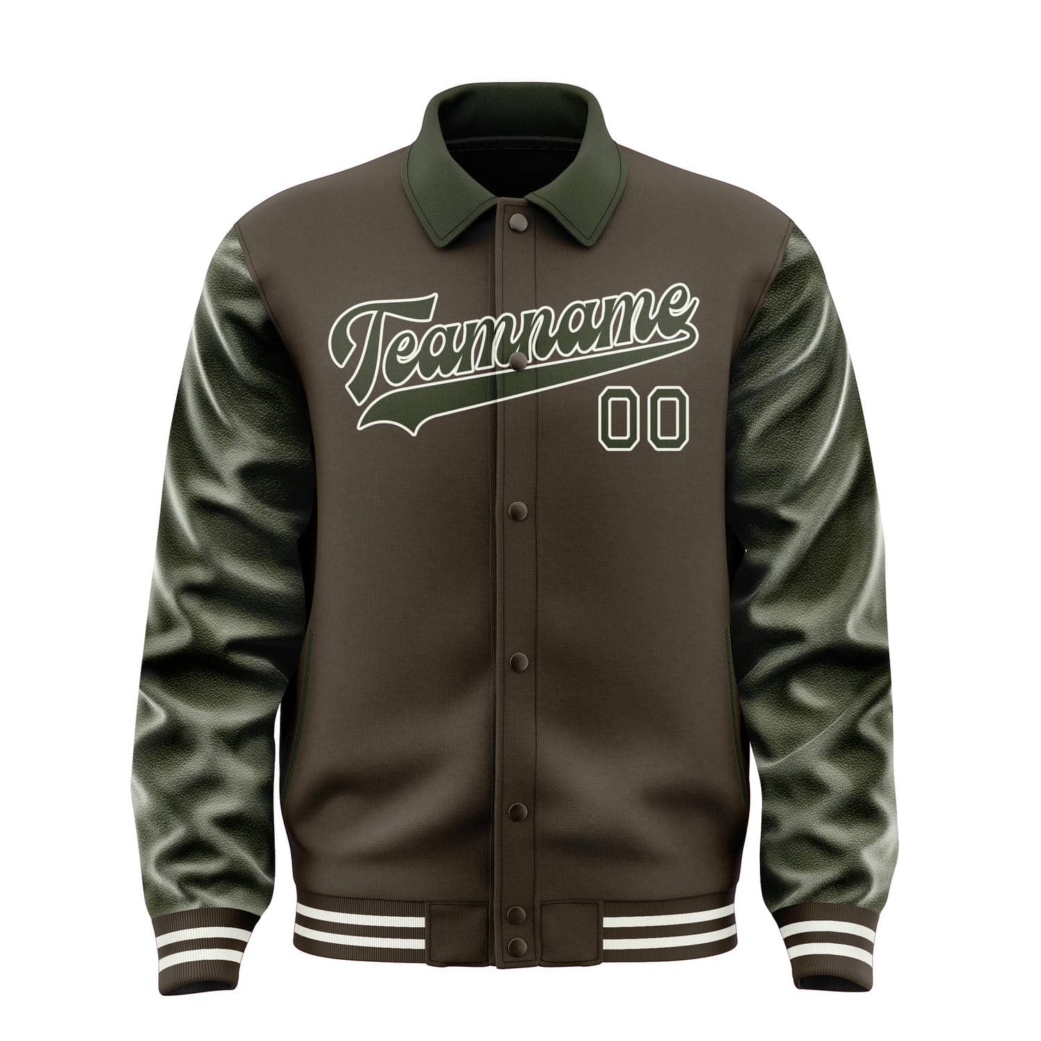 Maßgeschneidertes Braun Dunkles Oliv Jacke