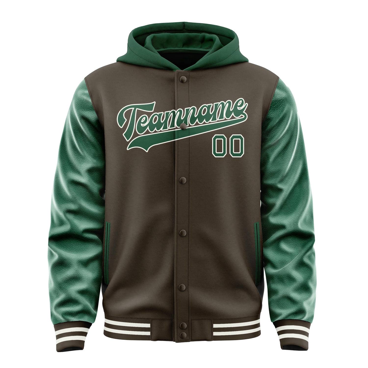 Maßgeschneidertes Braun Moosgrün Jacke