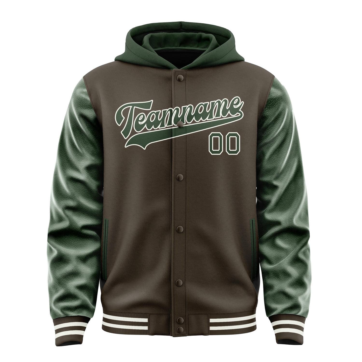 Maßgeschneidertes Braun Tannengrün Jacke