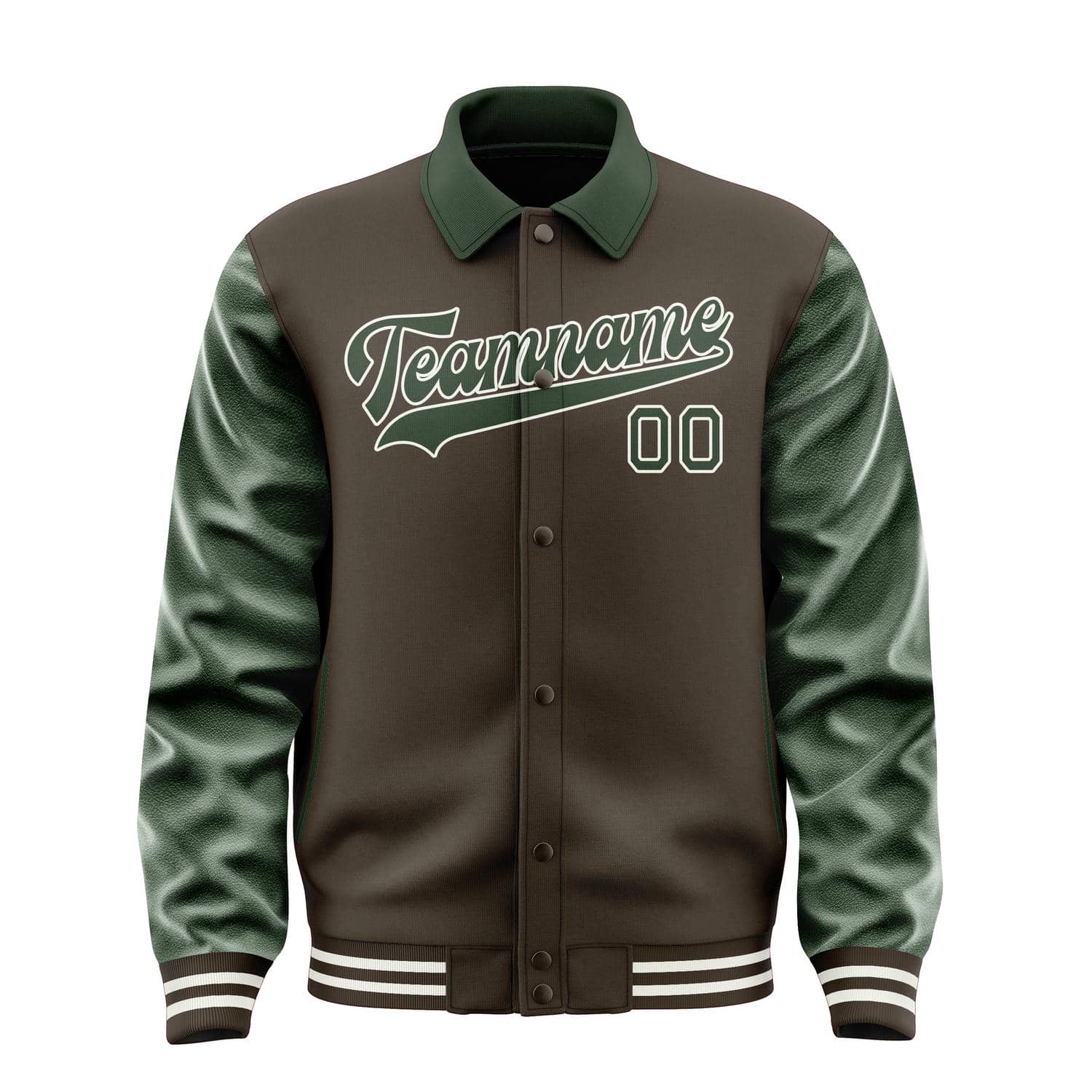 Maßgeschneidertes Braun Tannengrün Jacke