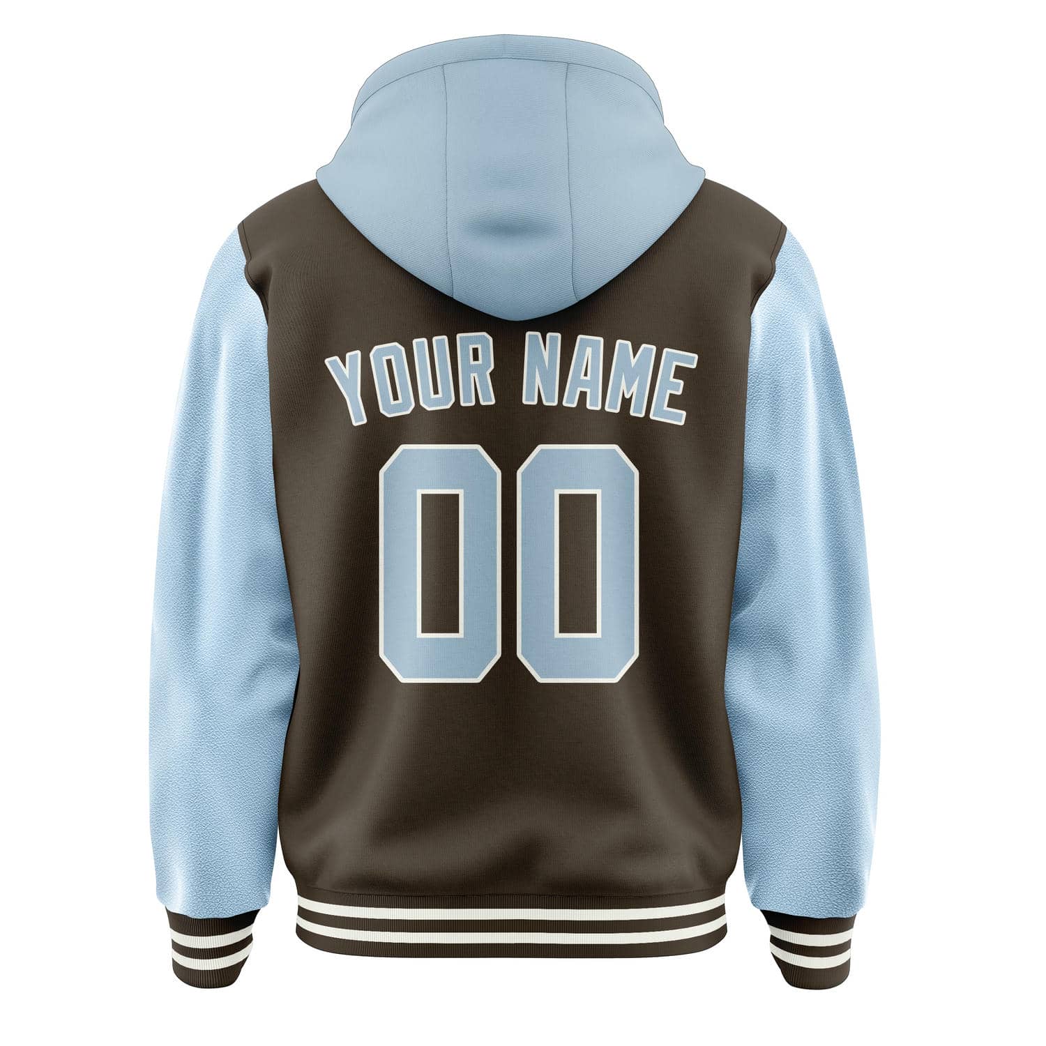 Maßgeschneidertes Braun Hellblau Jacke