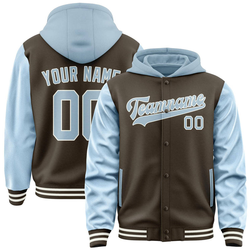 Maßgeschneidertes Braun Hellblau Jacke JA010108011817080817
