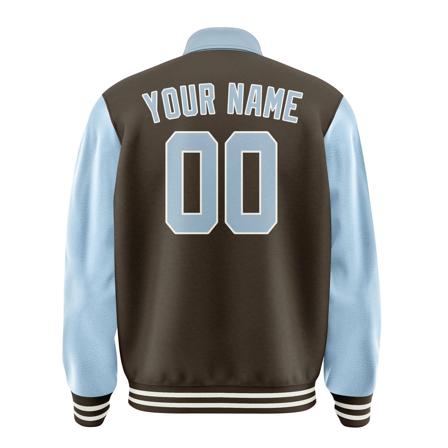 Maßgeschneidertes Braun Hellblau Jacke