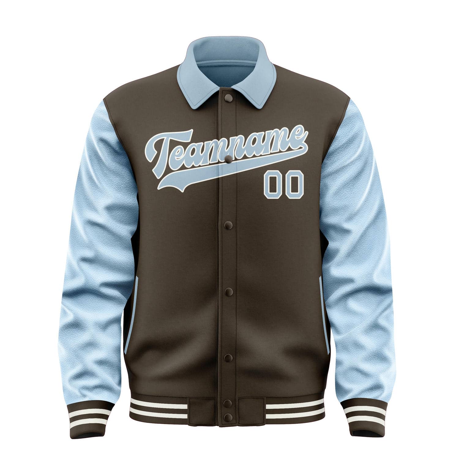 Maßgeschneidertes Braun Hellblau Jacke