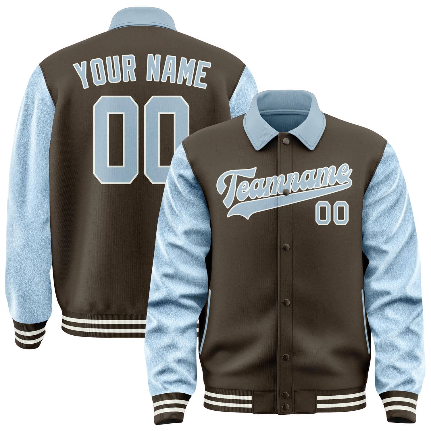 Maßgeschneidertes Braun Hellblau Jacke JA010108011817080817