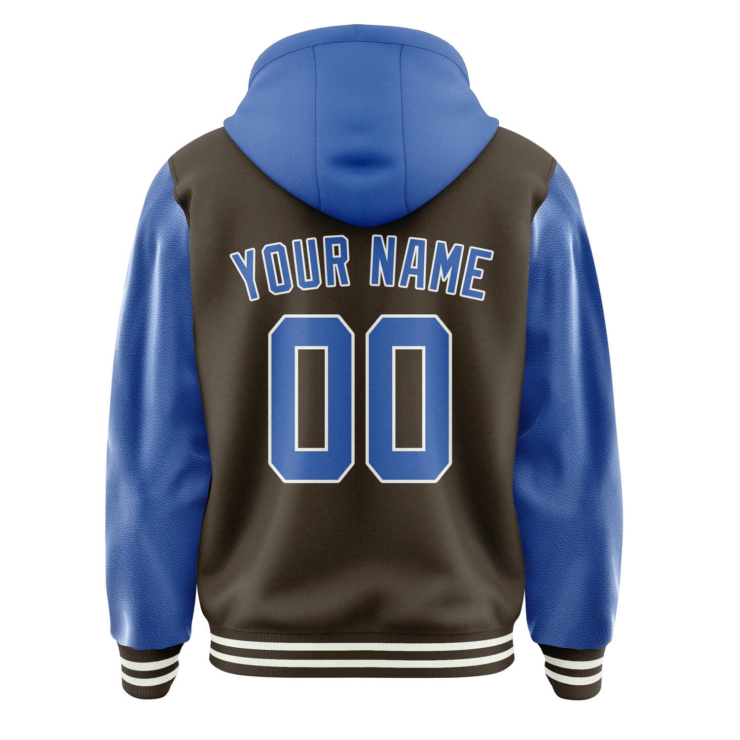 Maßgeschneidertes Braun Himmelblau Jacke