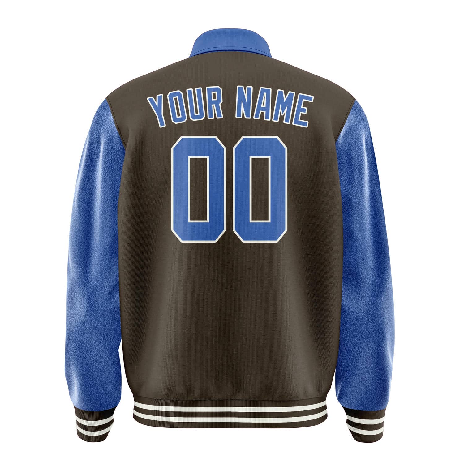 Maßgeschneidertes Braun Himmelblau Jacke
