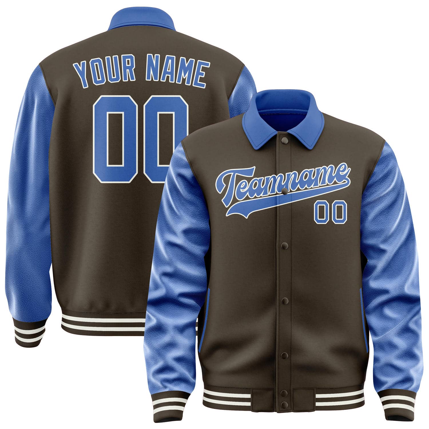 Maßgeschneidertes Braun Himmelblau Jacke JA010109011817090917