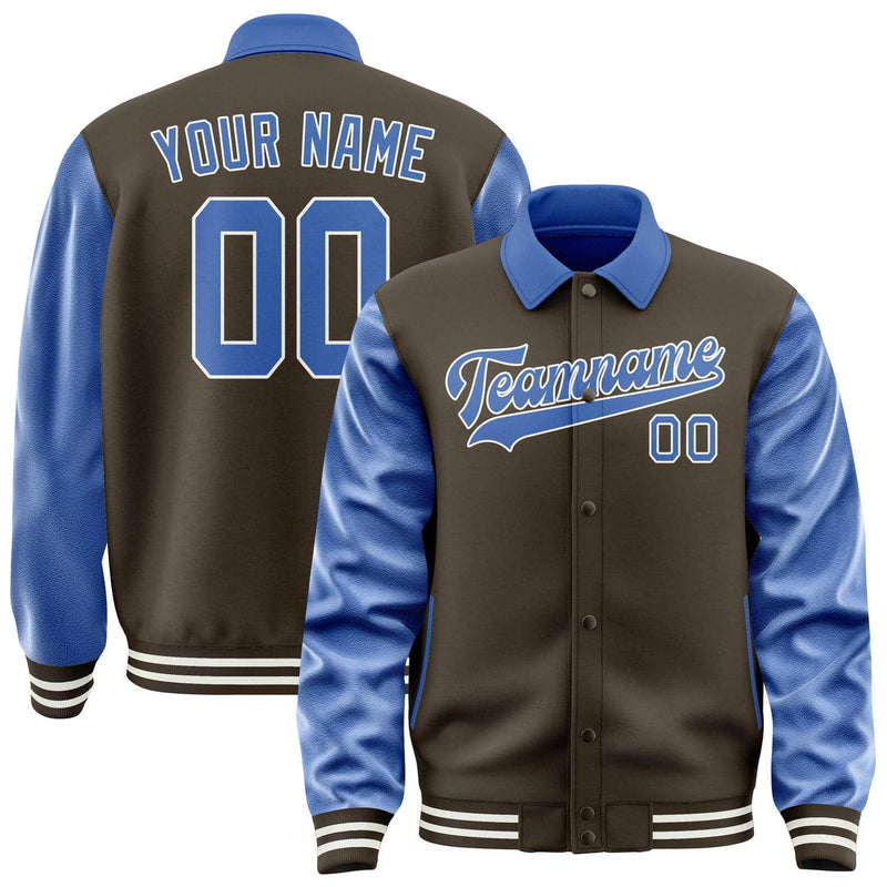 Maßgeschneidertes Braun Himmelblau Jacke JA010109011817090917
