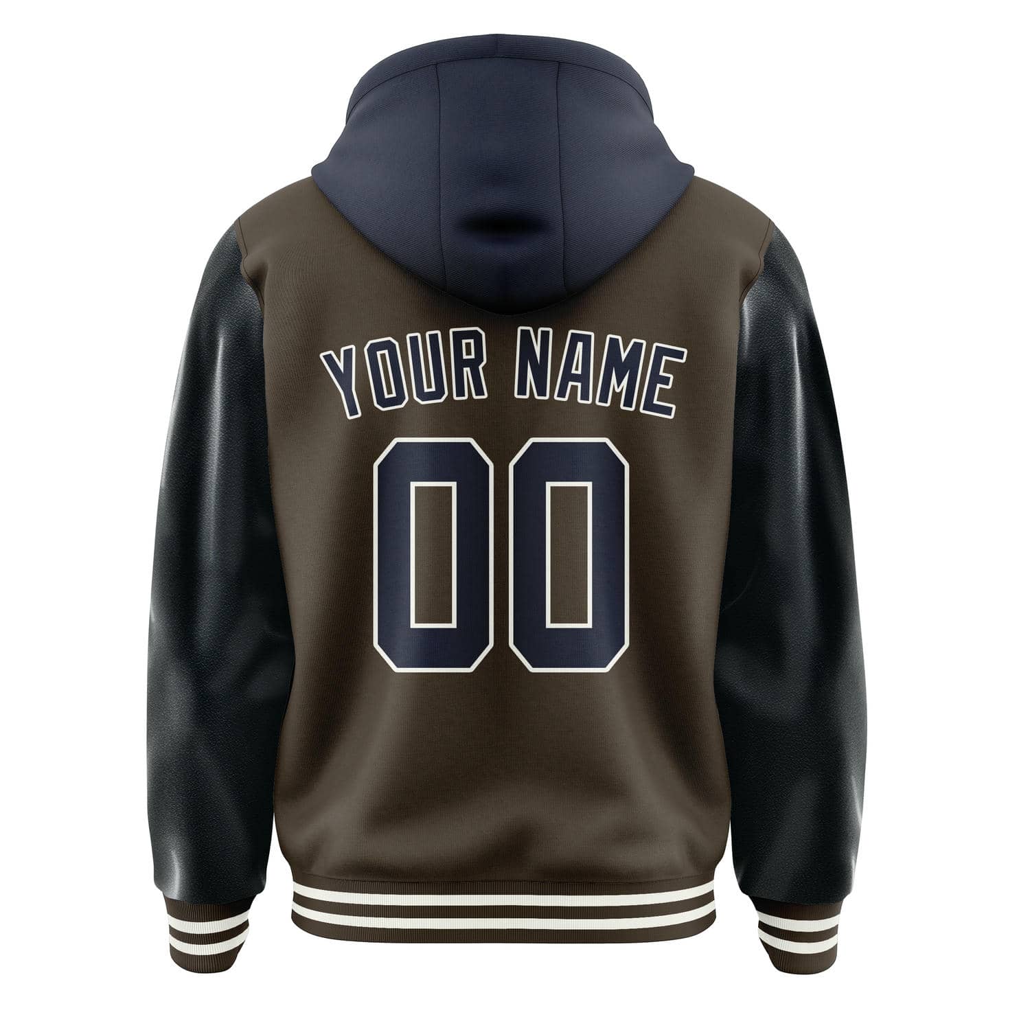Maßgeschneidertes Braun Stahlblau Jacke