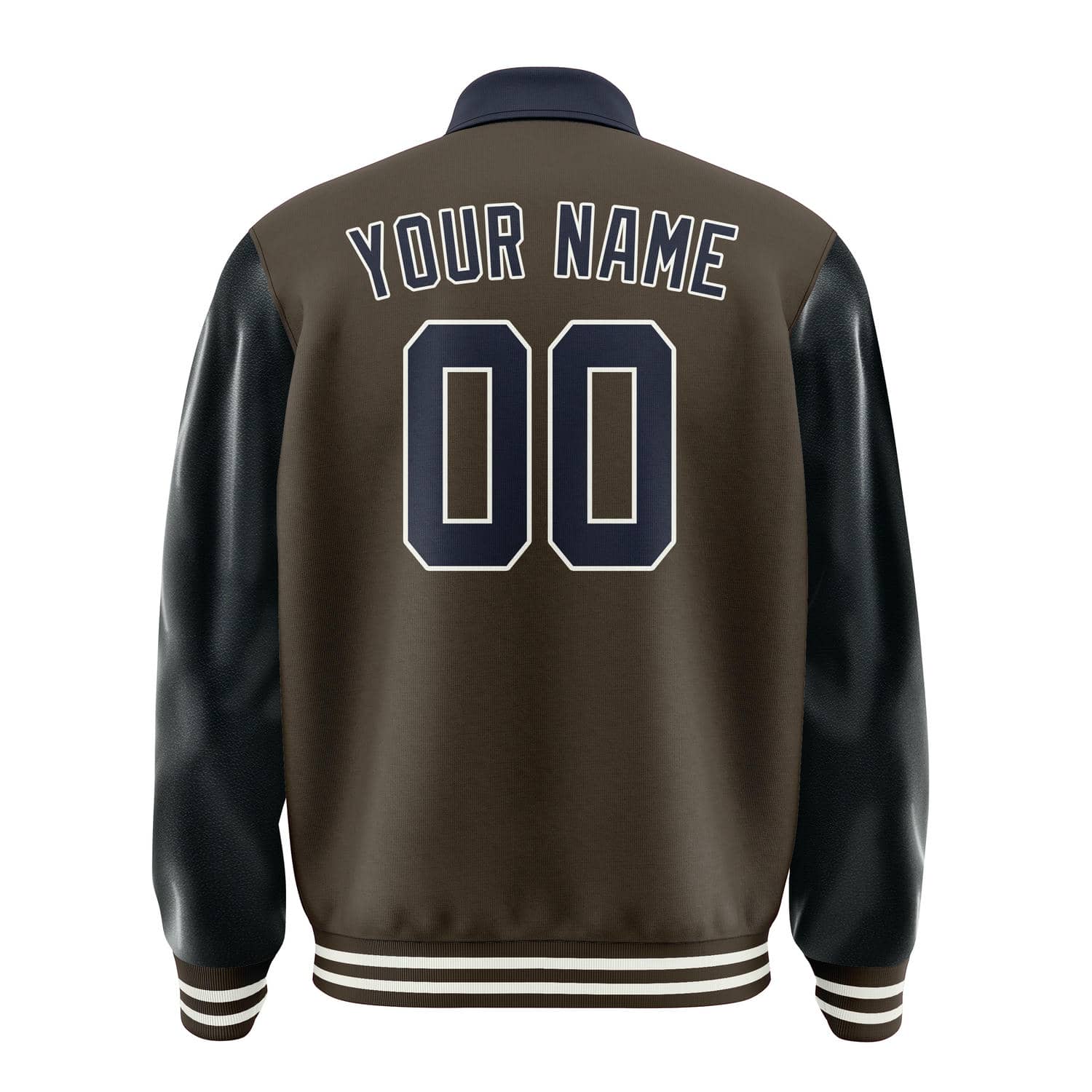 Maßgeschneidertes Braun Stahlblau Jacke