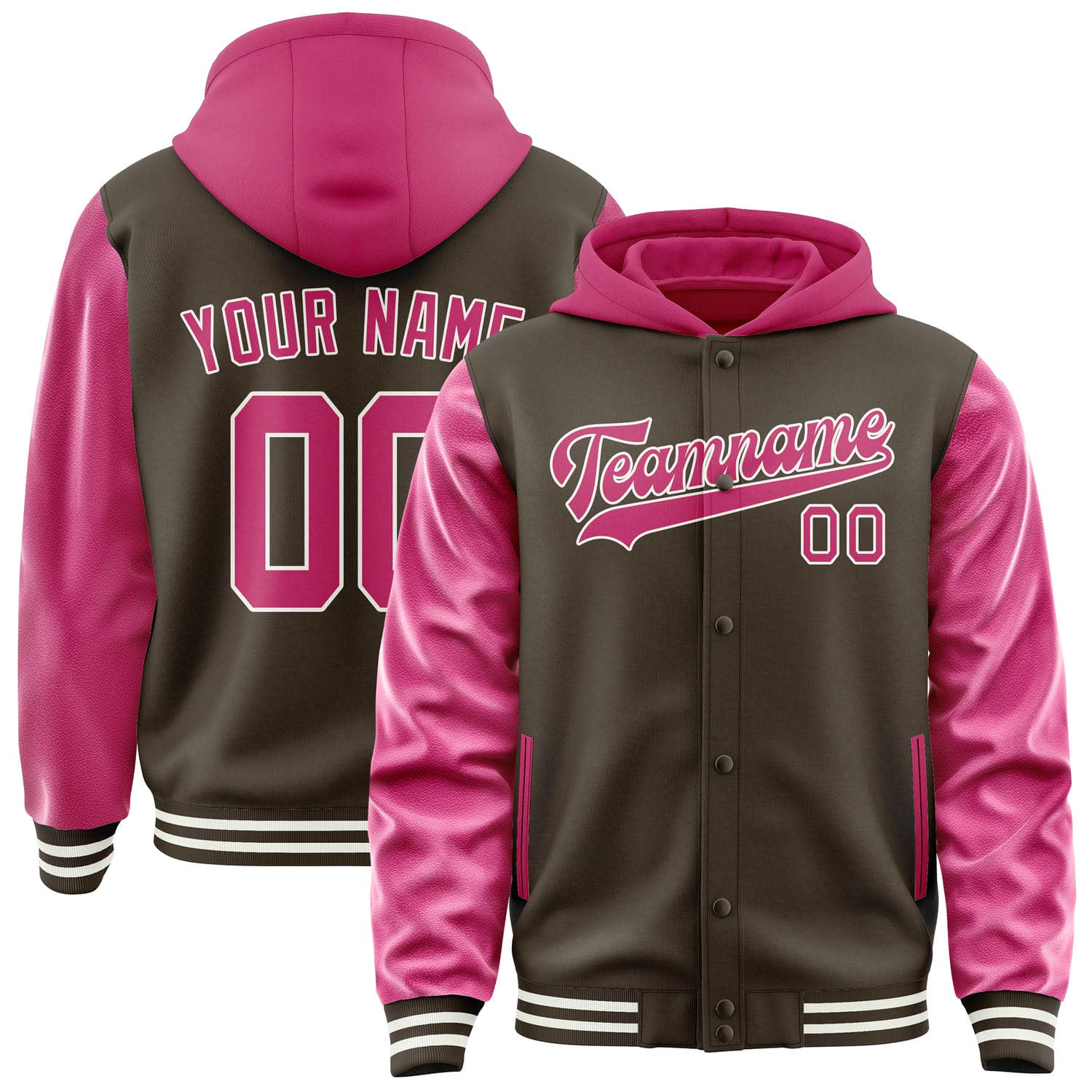 Maßgeschneidertes Braun Rosarot Jacke JA010113011817131317
